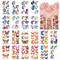 Wrapables Waterproof Glitter Temporary Tattoos, Birthday Party Favors and Supplies, Goodie Bag Fillers, 20 Sheets Butterflies and Unicorns